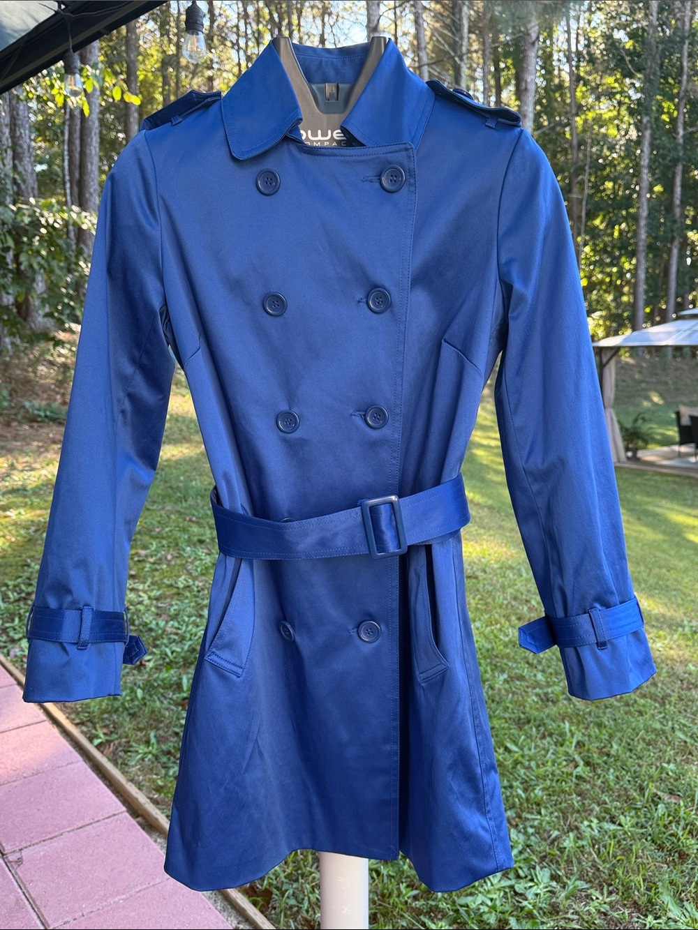 Joan Rivers classics Collection Double-Breasted Trench Coat XS